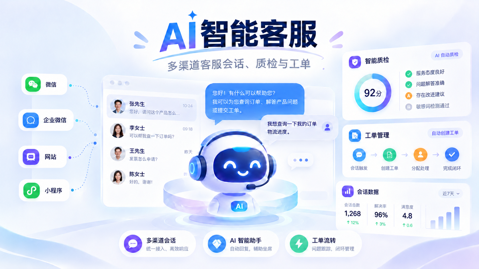 AI 智能客服系统（本官网在用）